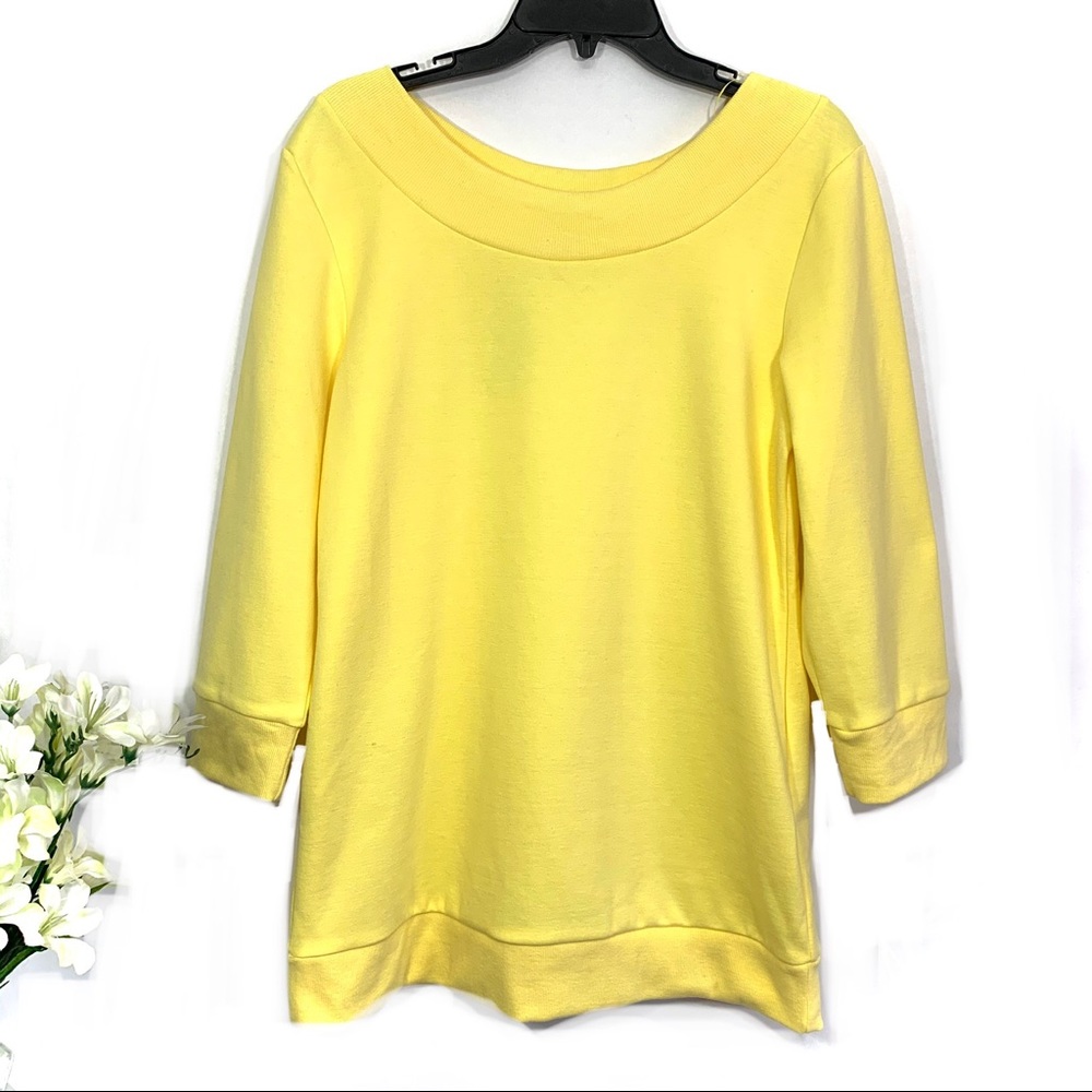 Love By Design Yellow Scoop Neck Tunic Top - NWT